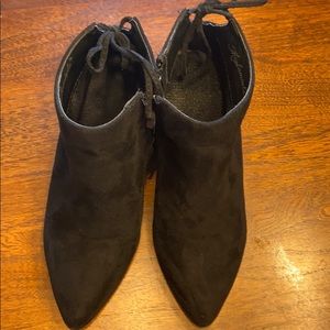 Black heeled booties